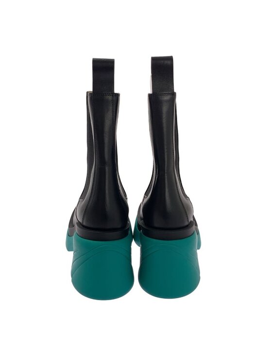 Bottega Veneta Flash Ankle Boots Side Gore 39 Black Green display picture 1
